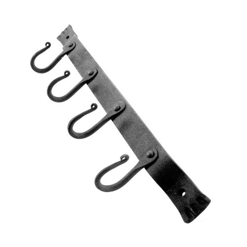 Wall Bracket with 4 Hooks-Black