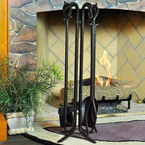 Buy Forged Fireplace Tools Set, 4 Pieces, Fireplace Poker, Fireplace Tongs,  Shovel, Broom, Hand Forged, Fire Tool, Fireplace Gift Online in India 