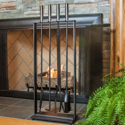 Pilgrim 5 Piece Modern Fireplace Toolset - Matte Black