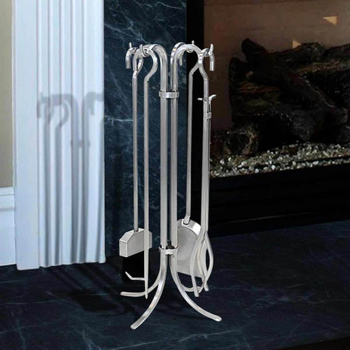 Pilgrim Stainless Steel Newport Fireplace Tool Set