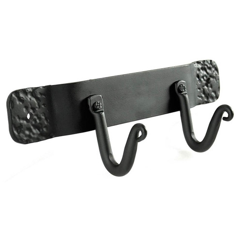 Pilgrim Forged Black Iron 2 Hook Bracket