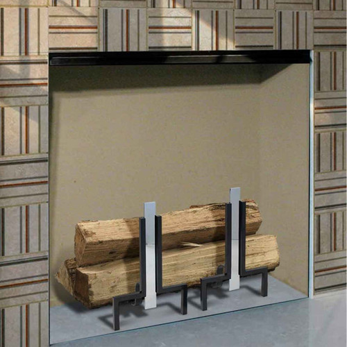 Polished Nickel Stapleton Fireplace Andirons