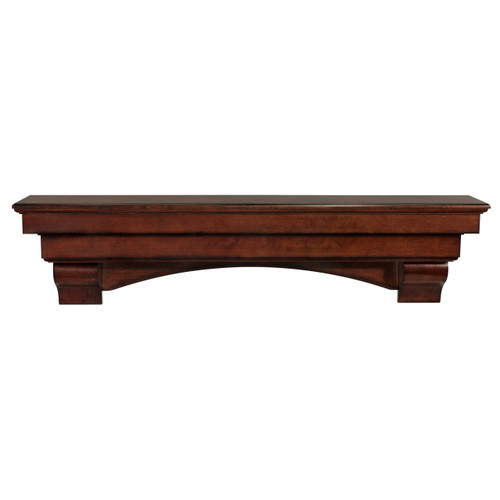 72" Auburn Distressed Cherry Finished Fireplace Shelf by Pearl Mantels