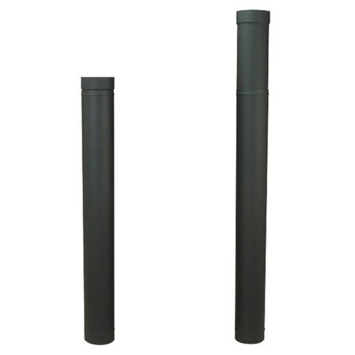 7'' HeatFab 38'' to 70'' Adjustable Black Stovepipe - 2706B