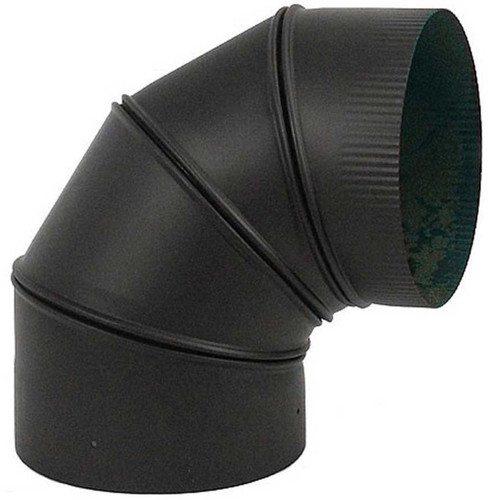 7'' HeatFab 90 Degree Adjustable Black Elbow - 2714AB