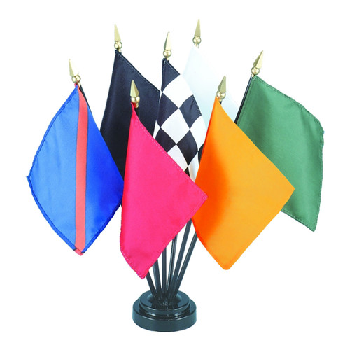 Official Auto Racing Flag Desk Display Set