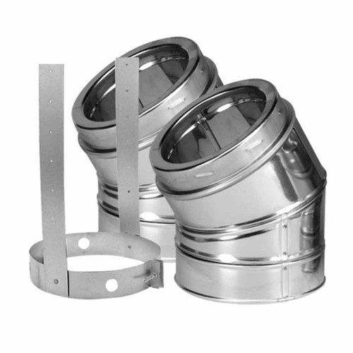 6'' DuraTech 30 Degree Stainless Steel Elbow Kit