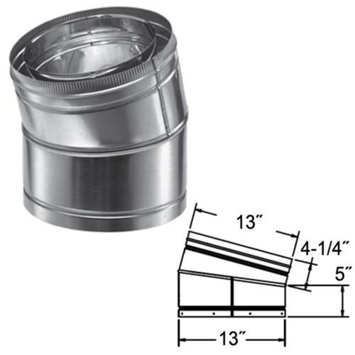 10" DuraChimney II 15 Degree Elbow - 10DCA-E15