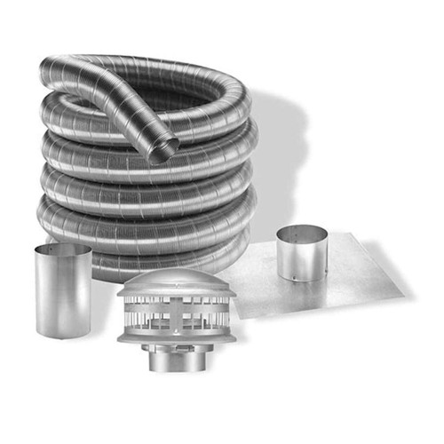 3" DuraFlexAL 35' Aluminum Gas Chimney Liner Kit - 3DFA-35K