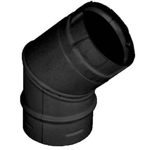 3'' PelletVent Pro Black 45 Degree Elbow - 3PVP-E45B