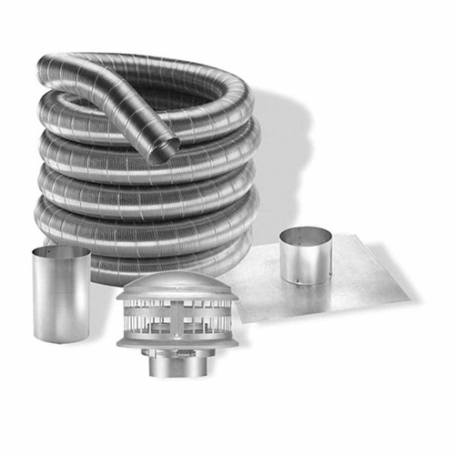 4" DuraFlexAL 25' Aluminum Gas Chimney Liner Kit - 4DFA-25K