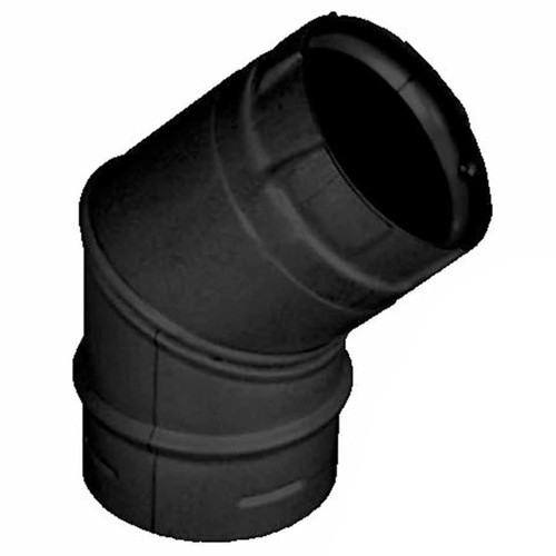 4'' PelletVent Pro Black 45 Degree Elbow - 4PVP-E45B