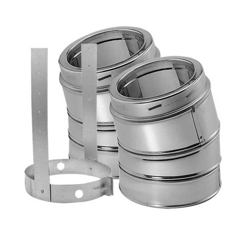 5" DuraTech 15 Degree Stainless Steel Elbow Kit - 5DT-E15KSS