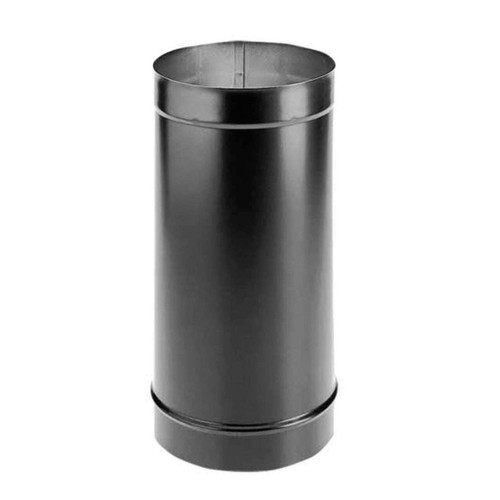 6" x 24" DuraBlack Single-Wall Black Stove Pipe - 6DBK-24