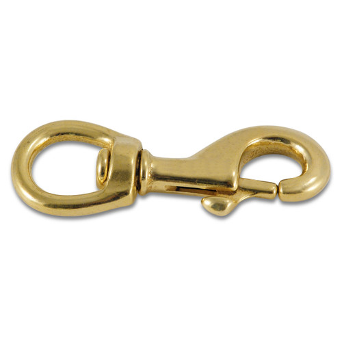 Swivel Eye Bolt Snap in Brass