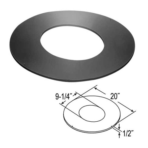 7'' DuraTech 10/12 - 12/12 Roof Support Trim Collar - 7DT-RSTC12