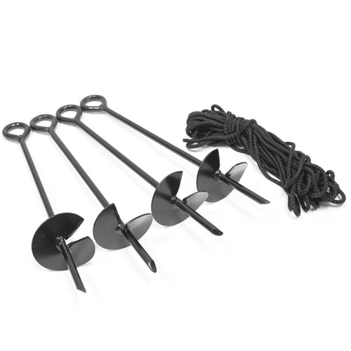 King Canopy 4 Piece Steel Anchor Kit with Rope