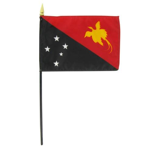 4-In. x 6-In. Papua New Guinea Stick Flag