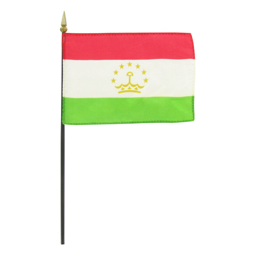 4-In. x 6-In. Tajikistan Stick Flag