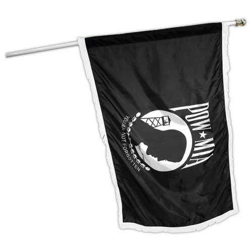 3-Ft. x 5-Ft. POW-MIA Single-Sided White-Fringed Indoor Nylon Flag