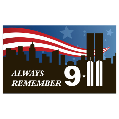 3-Ft. x 5-Ft. 9/11 Remembrance Nylon Flag