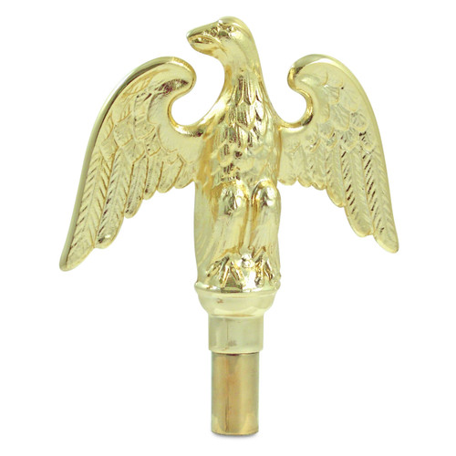 Gold Metal Perched Eagle Indoor Flagpole Topper