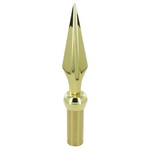 Gold Metal Flat Spear Flagpole Topper
