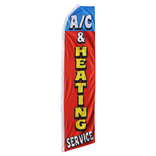 A/C & Heating Services Swooper Flag - 11.5ft x 2.5ft