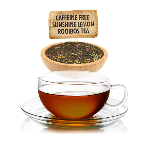 Caffeine Free Sunshine Lemon Rooibos Tea  - Loose Leaf - Sampler Size - 1oz