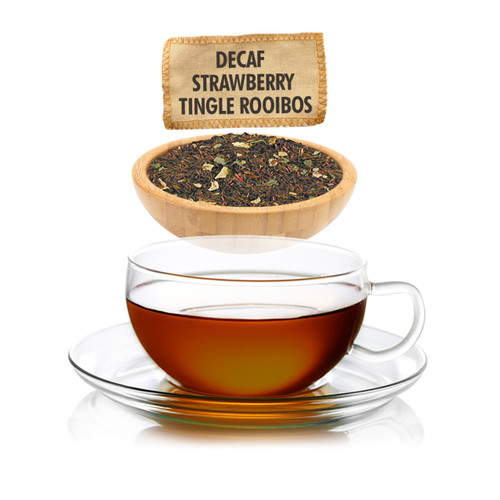 Caffeine Free Strawberry Tingle Rooibos Tea  - Loose Leaf - Sampler Size - 1oz