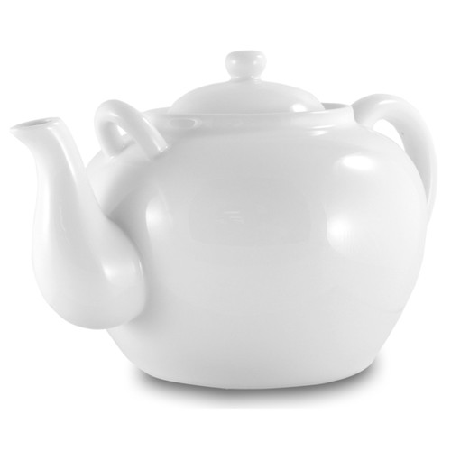 75-oz. Large White Porcelain Teapot