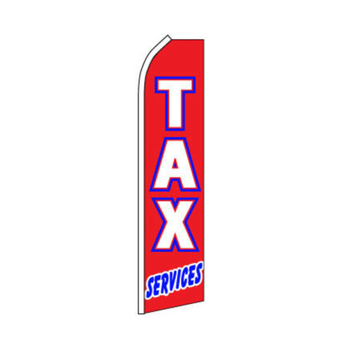 Tax Services Swooper Flag - 11.5ft x 2.5ft