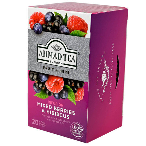 Ahmad Tea Mixed Berries & Hibiscus Infusion - Teabags -20 count