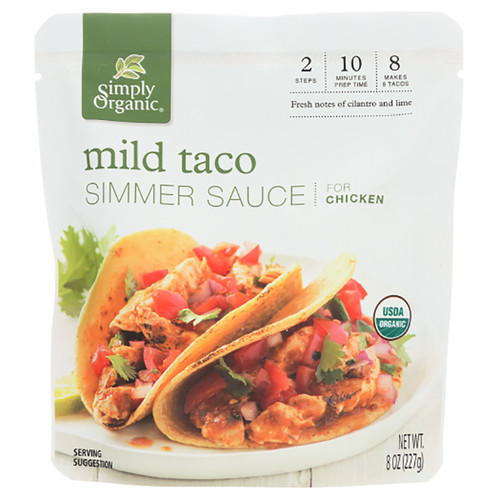Simply Organic Mild Taco Simmer Sauce - 8.0 fl oz (227g)