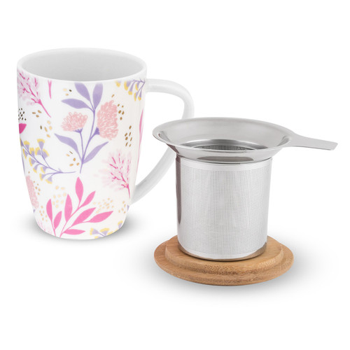 Bailey Botanical Bliss Ceramic Tea Mug & Infuser by Pinky Up