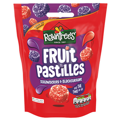 Nestle Rowntrees' Strawberry & Black Currant Pastilles Bag - 5.29oz (150g)
