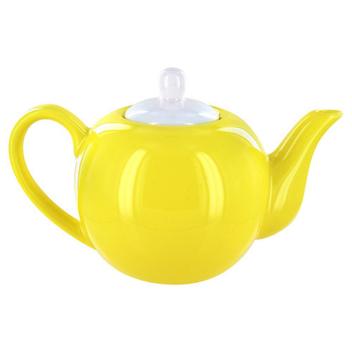 English Tea Store 2 Cup Porcelain Teapot- Yellow Gloss Finish