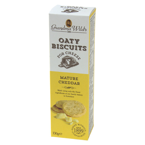 Grandma Wild's Oaty Biscuits With Mature Cheddar Cheese - 4.59oz (130g)