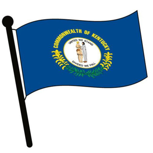 Kentucky Waving Flag Downloadable Clip Art Image