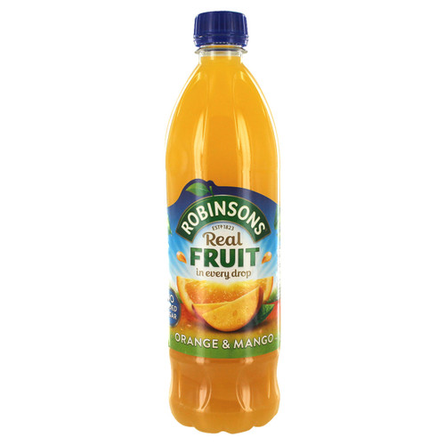 Robinsons No Sugar Added Orange & Mango Fruit Squash - 33fl. (1L)