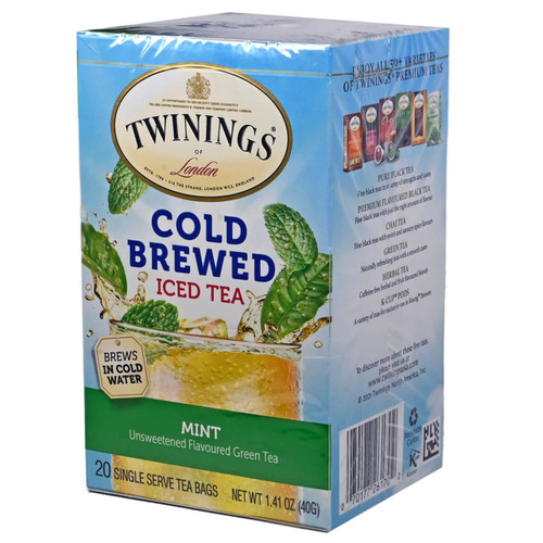 Twinings' Cold Brewed Iced Tea - Green Tea w/ Mint- 20 count