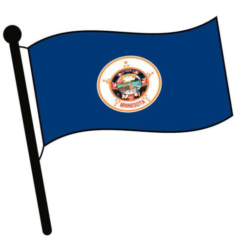 Minnesota Waving Flag Downloadable Clip Art Image