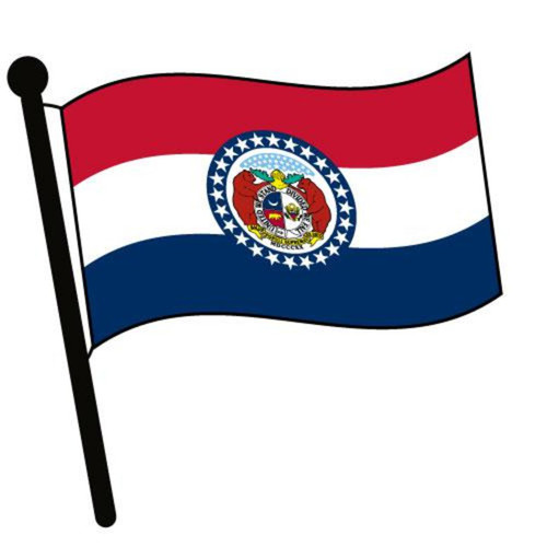Missouri Waving Flag Downloadable Clip Art Image