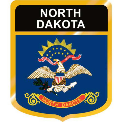 North Dakota Flag Crest Downloadable Clip Art Image