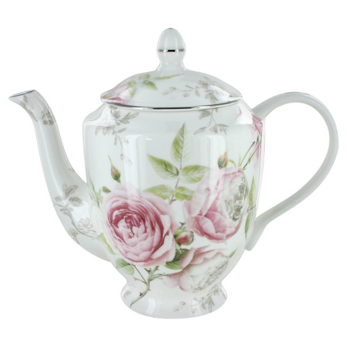 Beau Rose Bone China Teapot - 36 ounce