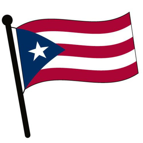Puerto Rico Waving Flag Downloadable Clip Art Image