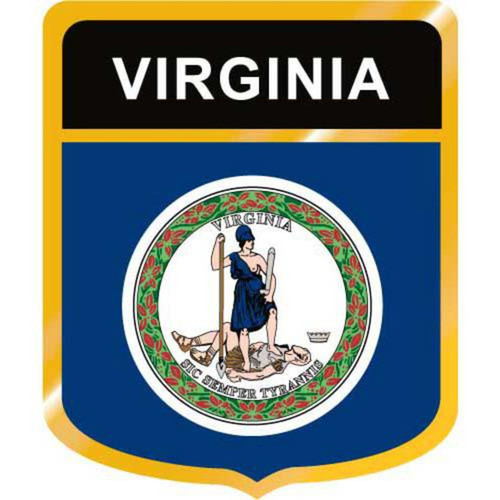 Virginia Flag Crest Downloadable Clip Art Image