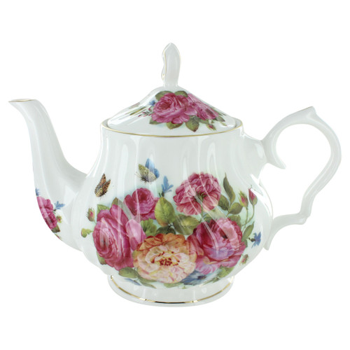 Sandra's Rose Bone China - 6 Cup Teapot