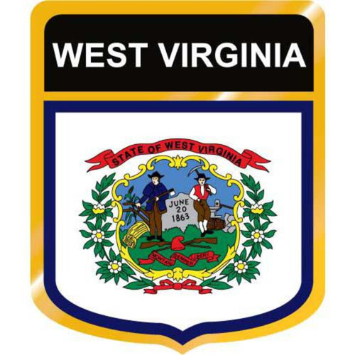 West Virginia Flag Crest Downloadable Clip Art Image