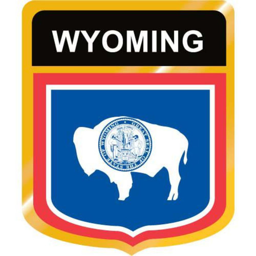 Wyoming Flag Crest Downloadable Clip Art Image